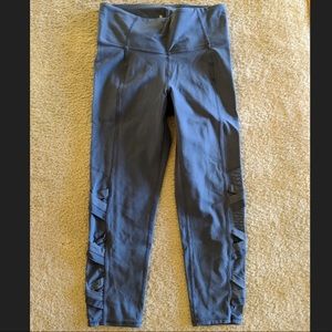 Athleta grey mesh workout leggings